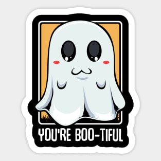 Ghost - You're Boo-tiful Funny Halloween Ghost Pun Sticker